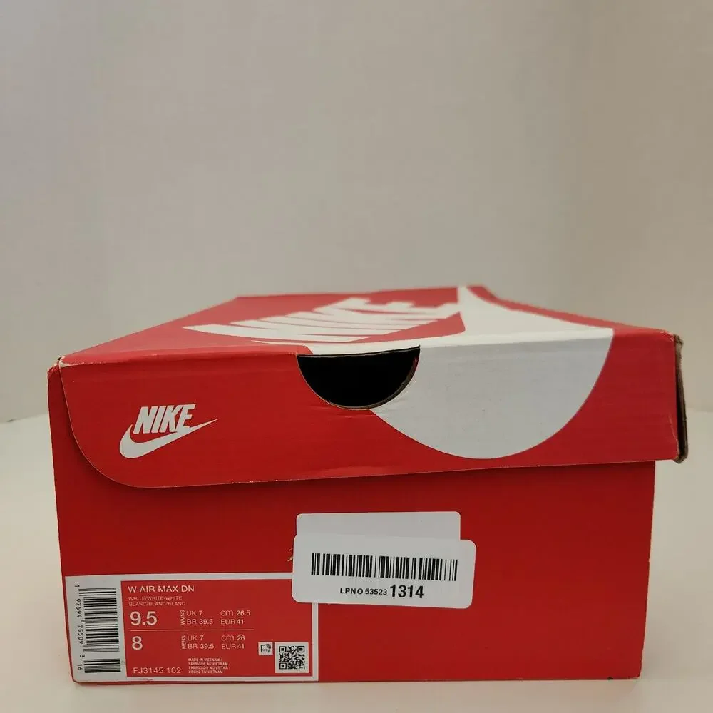 Nike Air Max Dn Shoes (FJ3145-102, White/White/Metallic Silver/White) Size 9.5 - Picture 10 of 10
